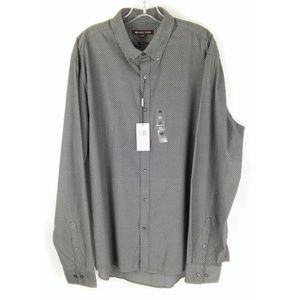 Michael Kors Mens Slim Fit Shirt Sz 2XL Gray